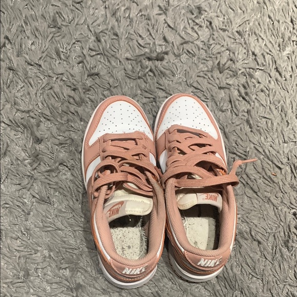 Nike Dunks Pink and White Sneakers - Picture 5 of 10